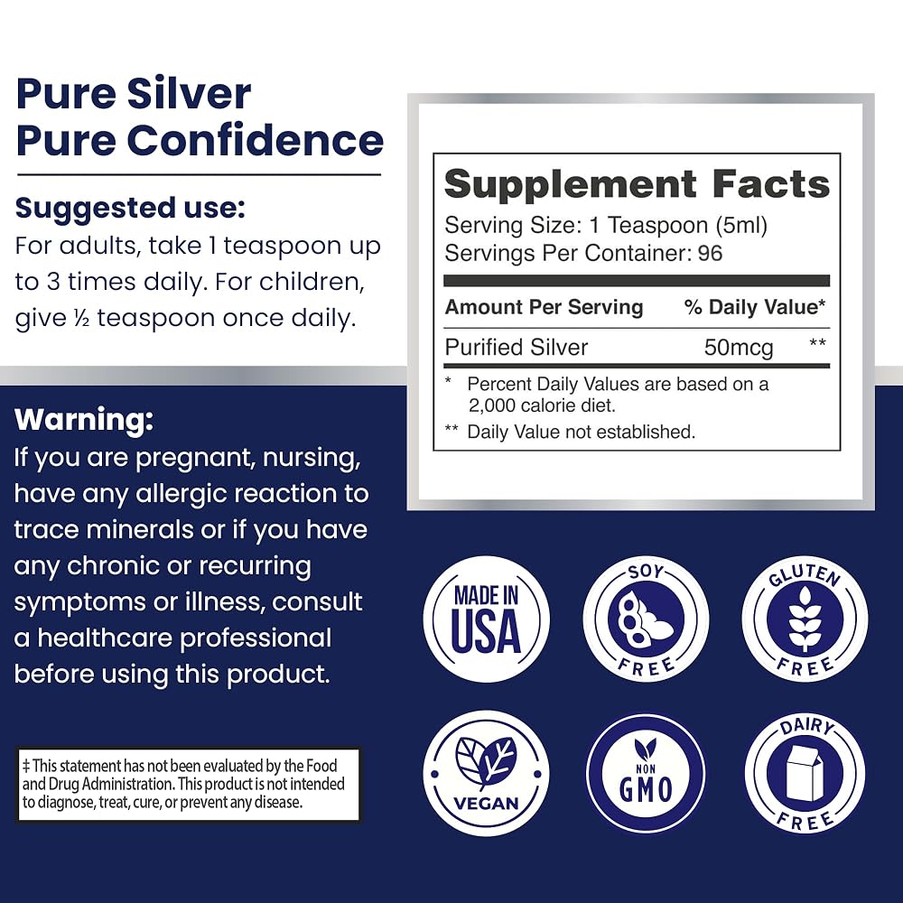 OPTIVIDA Colloidal Silver Liquid 10 PPM Nano Silver Hydrosol - 16 fl oz - image 7