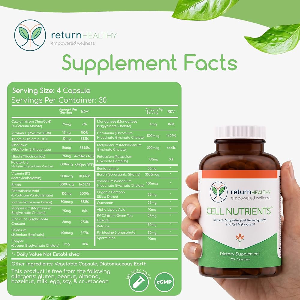 Return Healthy Cell Nutrients Methylated Multivitamin - 120 Capsules - image 8