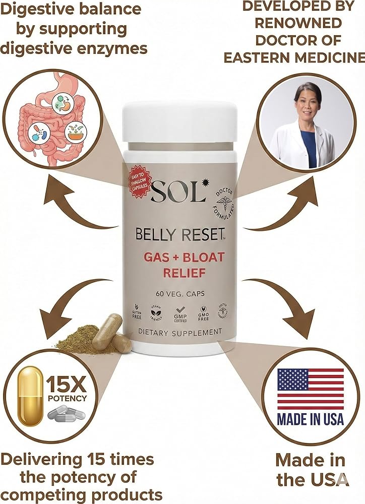 Sol Nutrition Complete Belly Reset Gut Health Support - 60 Capsules - image 2