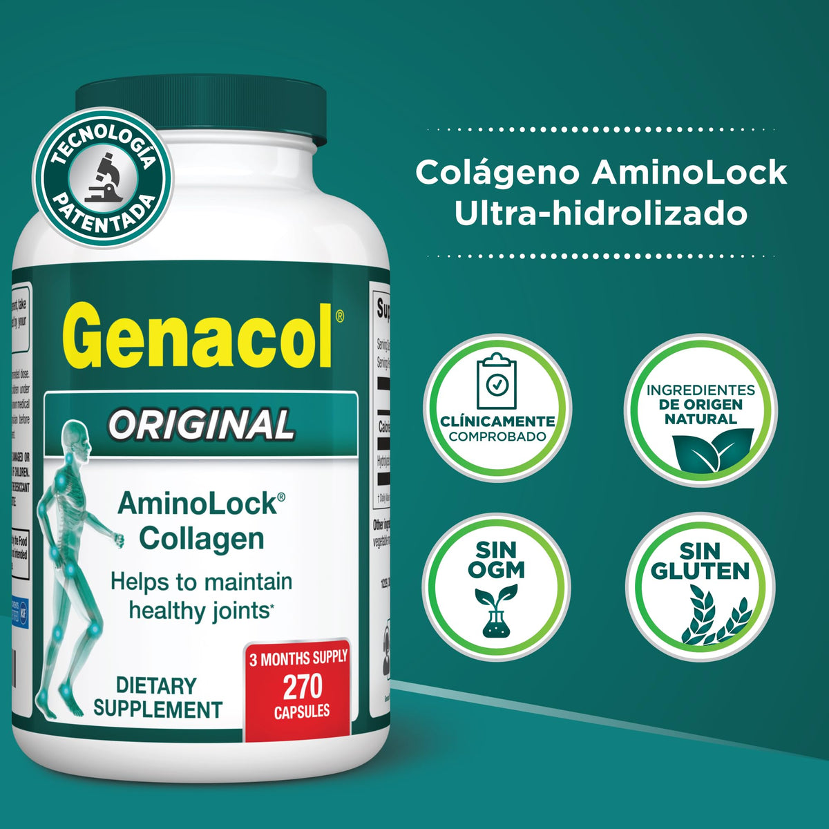 Genacol Original Hydrolyzed Collagen Joint Supplement - 270 Capsules - image 3