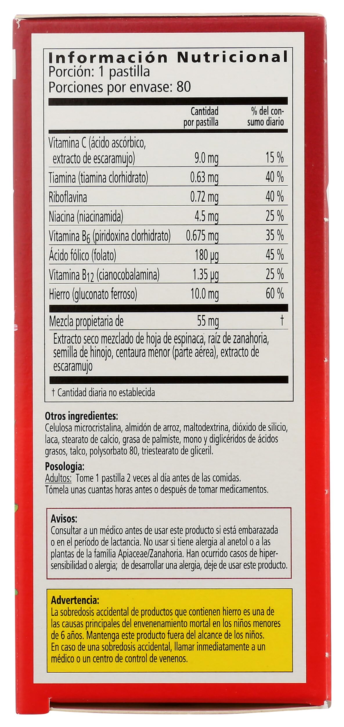 Floradix Iron Tablets 10 mg - 80 Tablets - image 4