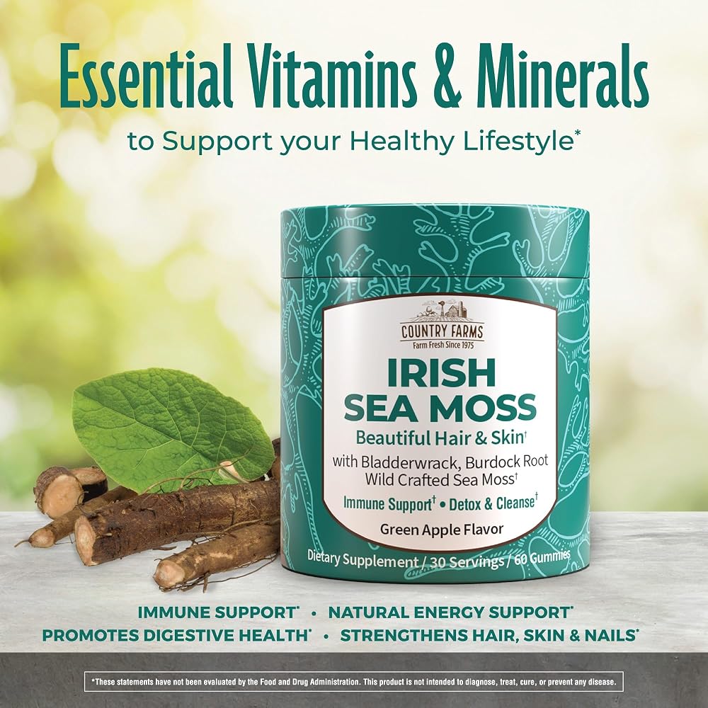 Country Farms Irish Sea Moss Gummies Immune Support - 60 Count - image 3