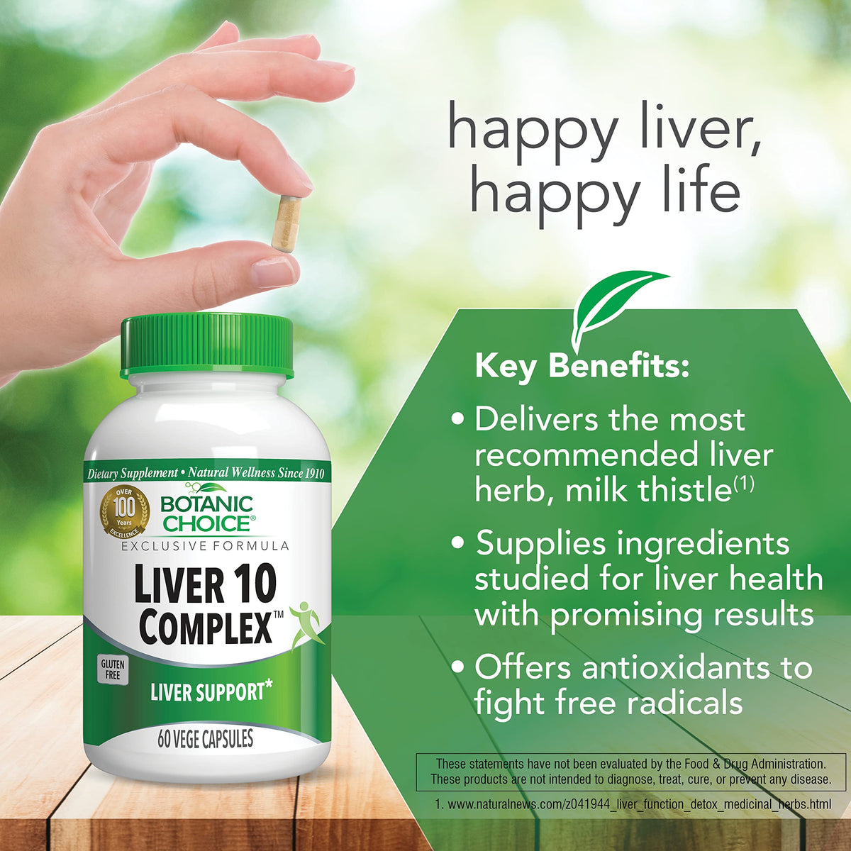 Botanic Choice Liver 10 Complex Liver Support - 60 Vegetarian Capsules - image 4