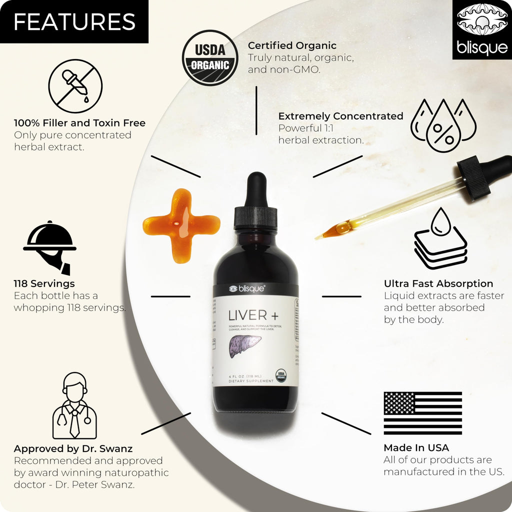 Blisque Organic Liver Support Complex Liquid - 118 Servings - image 3