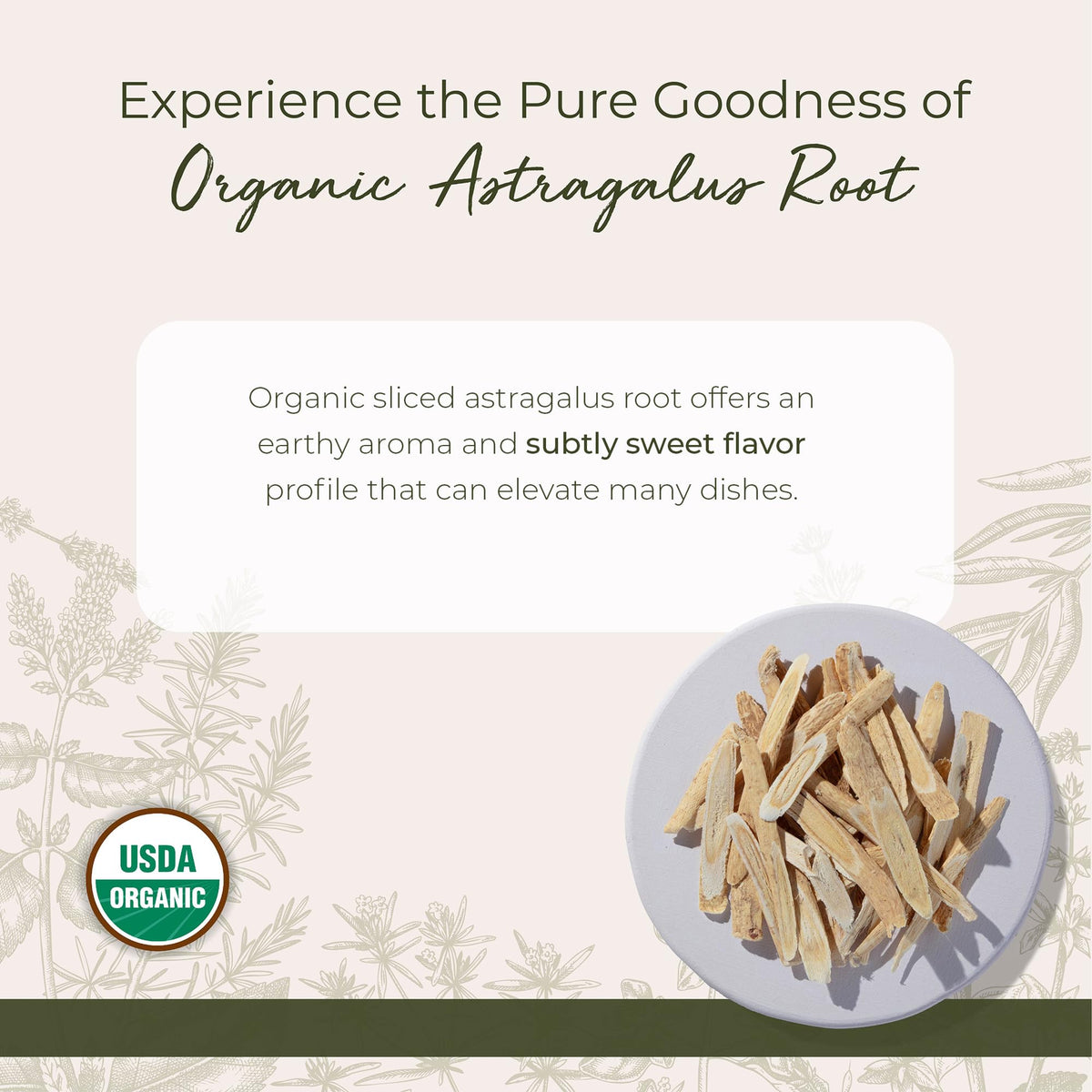 Starwest Botanicals Organic Astragalus Root Sliced - 4 oz - image 2