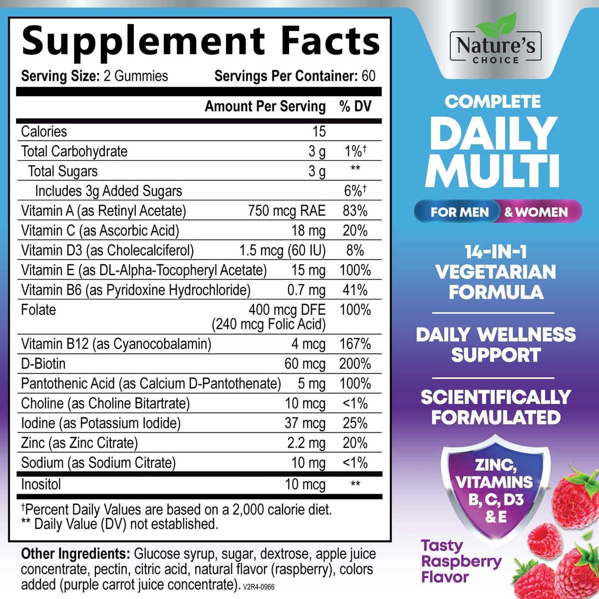Nature's Choice Multivitamin Gummies 14-in-1 Formula - 120 Gummies - image 2