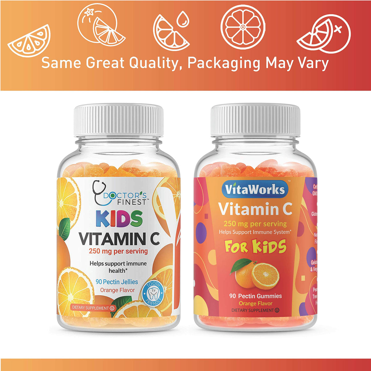 VitaWorks Doctors Finest Vitamin C Gummies for Kids - 90 Gummies - image 2
