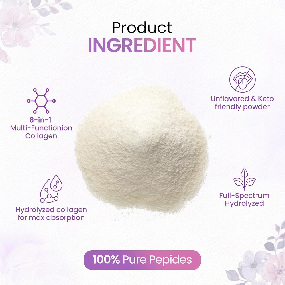 Peakhealth Multi Collagen Peptides Powder - 41 Servings - image 3