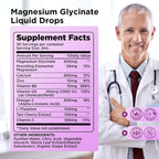 2 Pack Magnesium Glycinate Liquid Drops, Magnesium Glycinate Supplement 500mg with Calcium, Zinc, Vitamin B6, D3, L-Theanine, Omega 3 for Sleep, Mood, Stress Relief, Bone, Muscle, Grape Flavor 4 Fl Oz - image 7