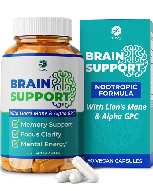 1 Body Brain Support with Bacopa & Lion's Mane - 90 Capsules
