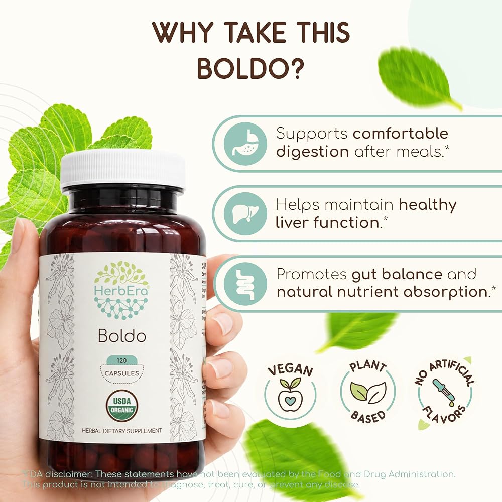 HerbEra Boldo USDA Organic Capsules