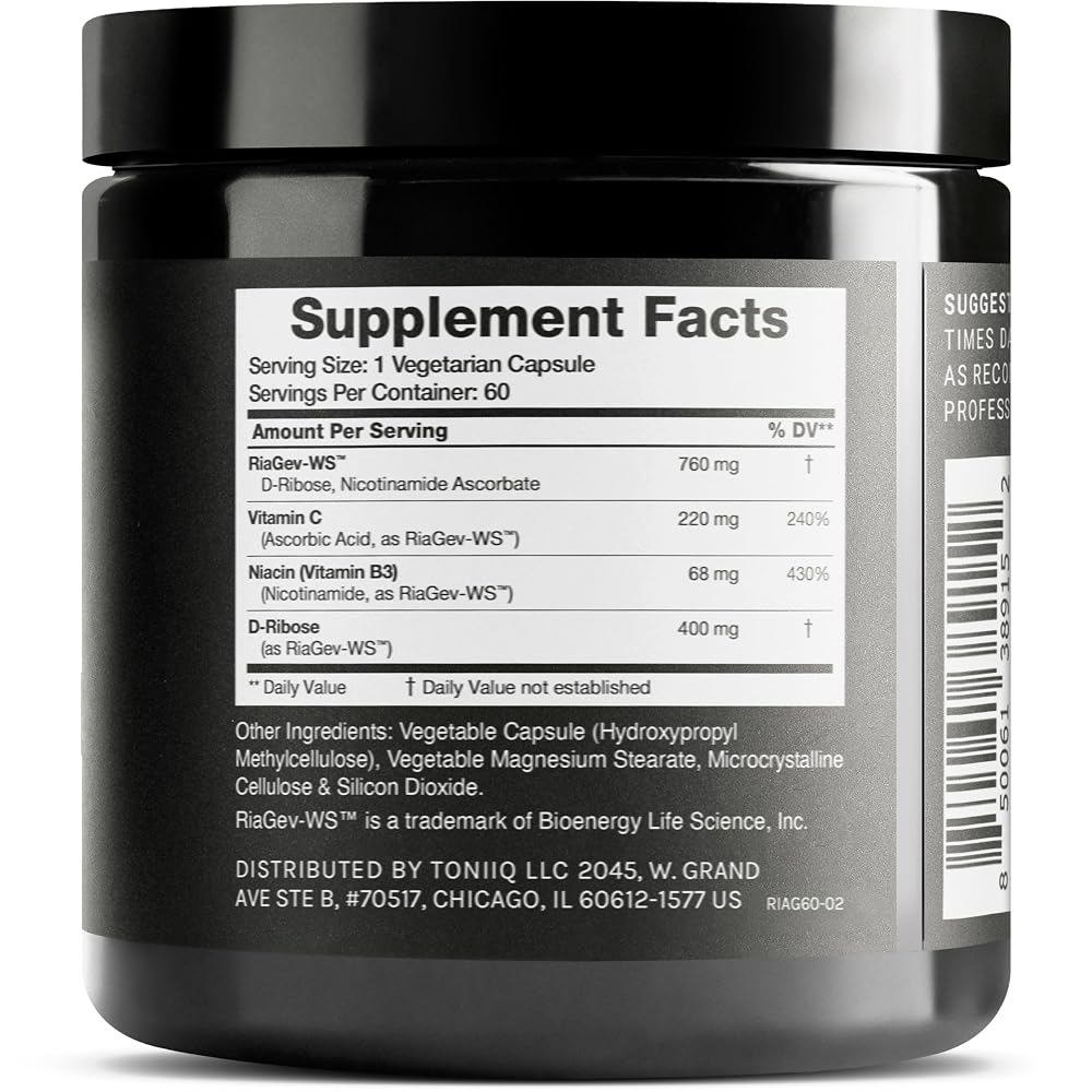 Toniiq Ultra High Potency NAD Supplement 1400mg - 60 Capsules - image 2