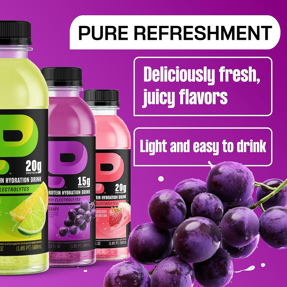 Protein2o Clear Whey Protein & Electrolyte Beverage, Grape - 12 Pack - image 4