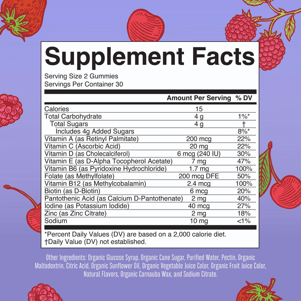 MARYRUTH'S USDA Organic Kids Multivitamin Gummies Ages 4+ - 60 Count - image 2
