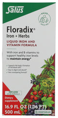 Floradix Iron Herbs Liquid Iron Supplement - 17 Fl Oz