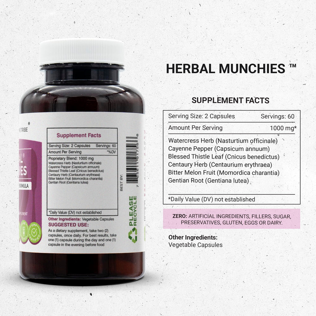 Secrets of the Tribe Herbal Munchies 60/120 Capsules