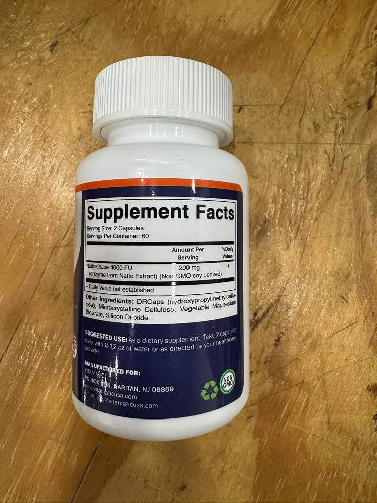 Vitamatic Nattokinase 4000 FU Enzyme - 120 Capsules - image 8