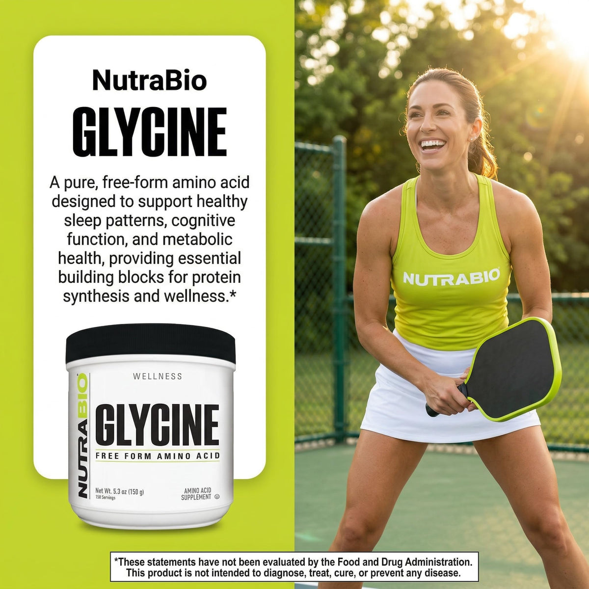 NutraBio Glycine Powder Amino Acid Supplement - 150g - image 6