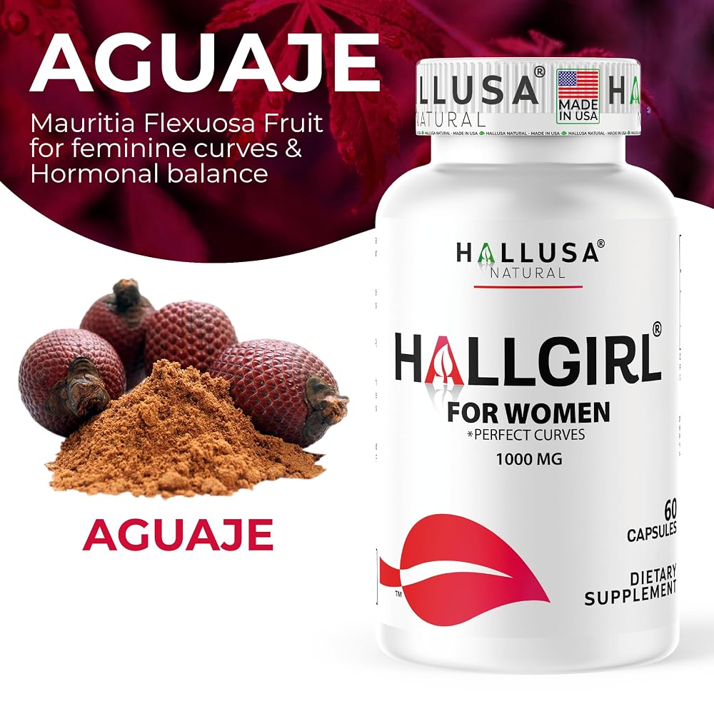 Hallusa Natural HallGirl Aguaje Fruit 1000mg Women's Wellness - 60 Capsules - image 4