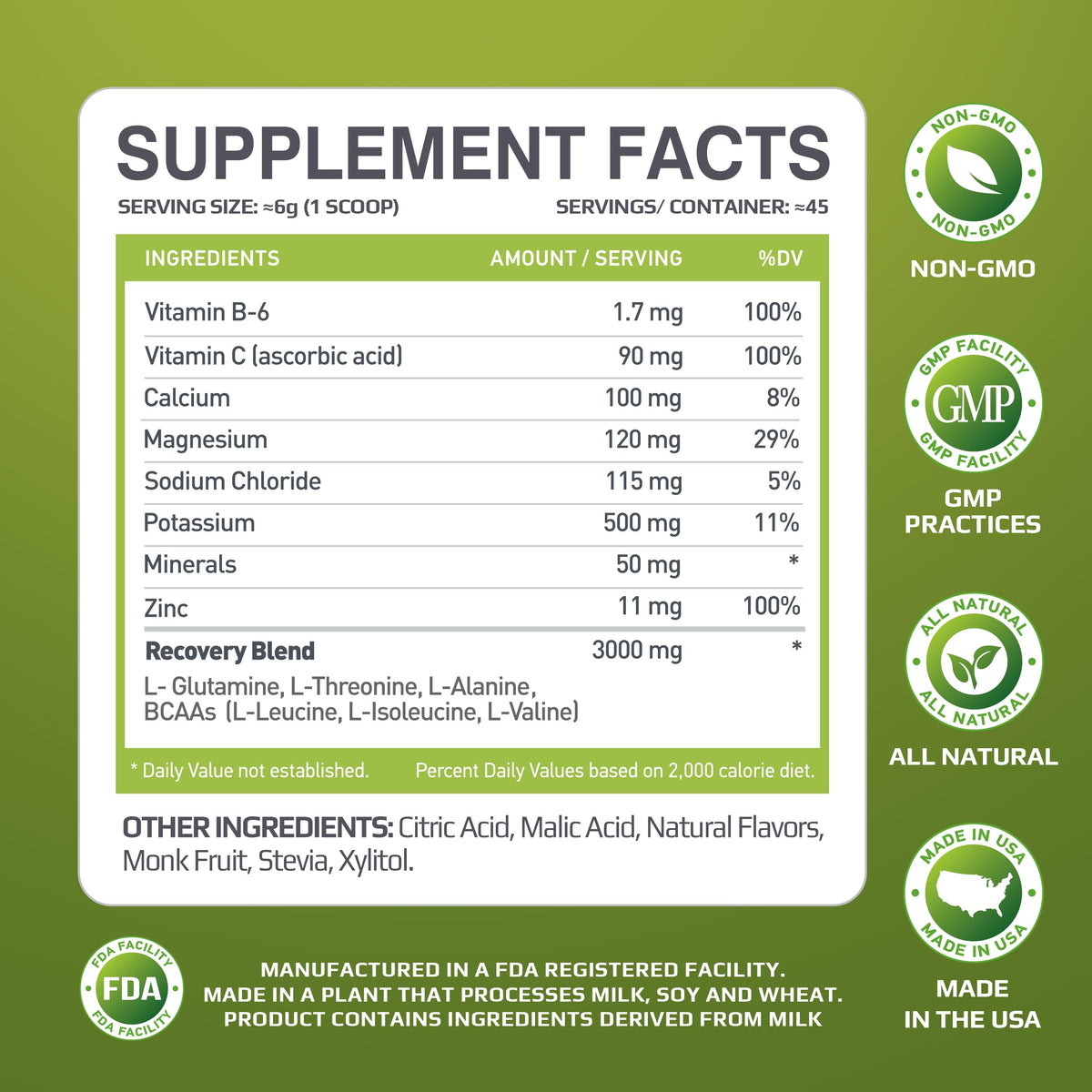 MUSCLE FOOD LABS Hydration and Electrolyte Recovery Mix Powder - 45 Servings - image 5