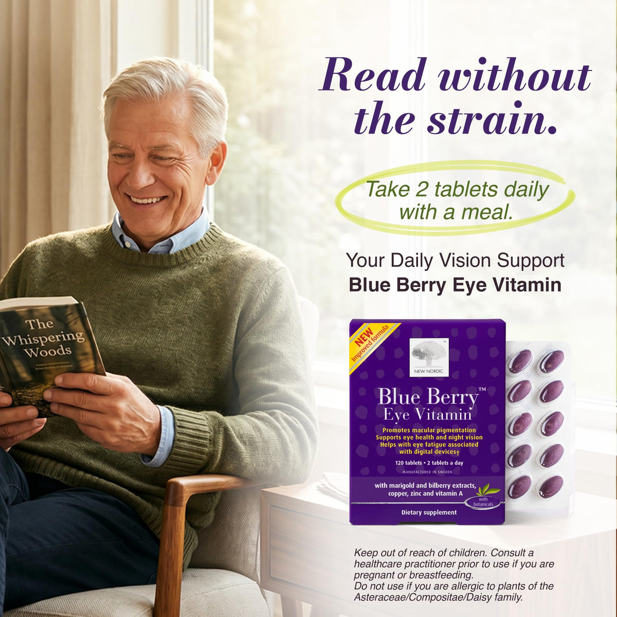 NEW NORDIC Blue Berry Eye Vitamin - 60 Tablets - image 4
