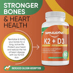 Supplelicious K2 + D3 with Calcium Bone & Heart Health - 60 Capsules - image 6