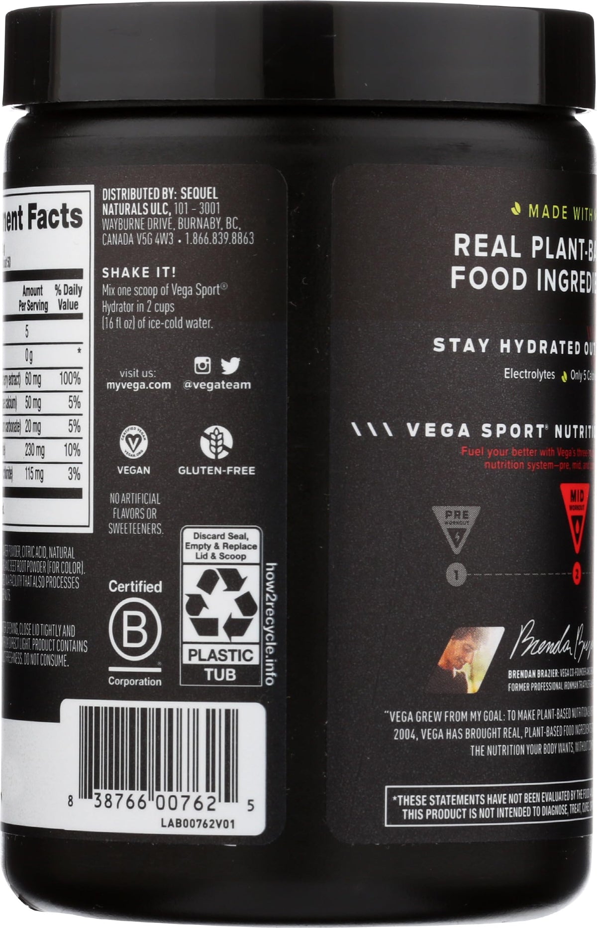 Vega Sport Hydration Electrolyte Powder Berry (50 Servings) Post