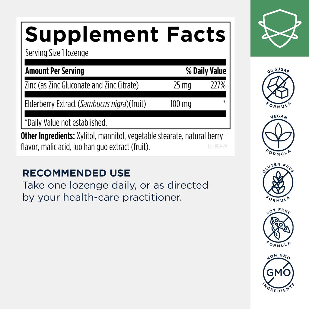 Designs for Health Immuno-Zn Lozenge Immune Support - 90 Lozenges - image 2