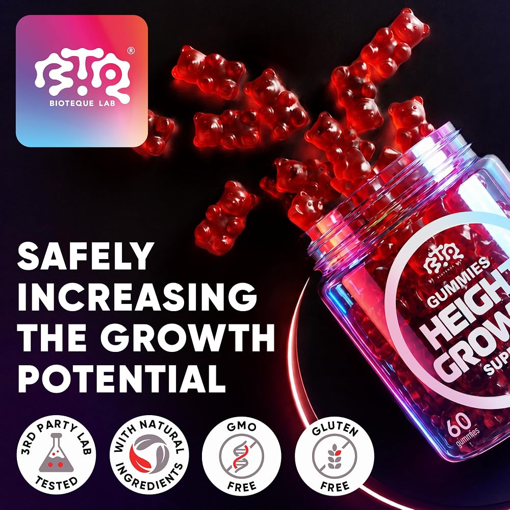 BTQ BIOTEQUE LAB BIOTEQUELAB Height Growth Increase Gummies Vitamins