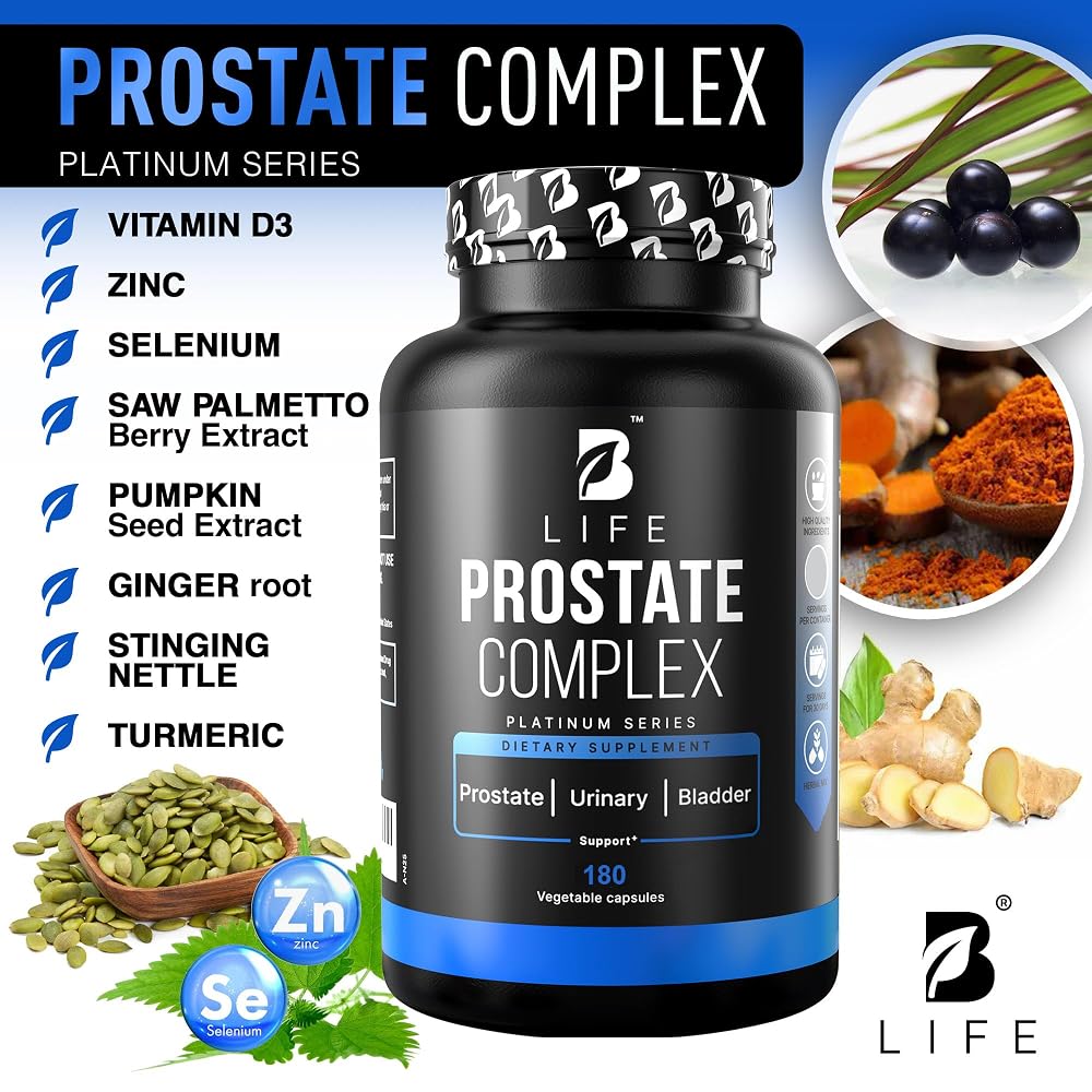 B Life Prostate Complex Saw Palmetto Supplement - 180 Capsules - image 2