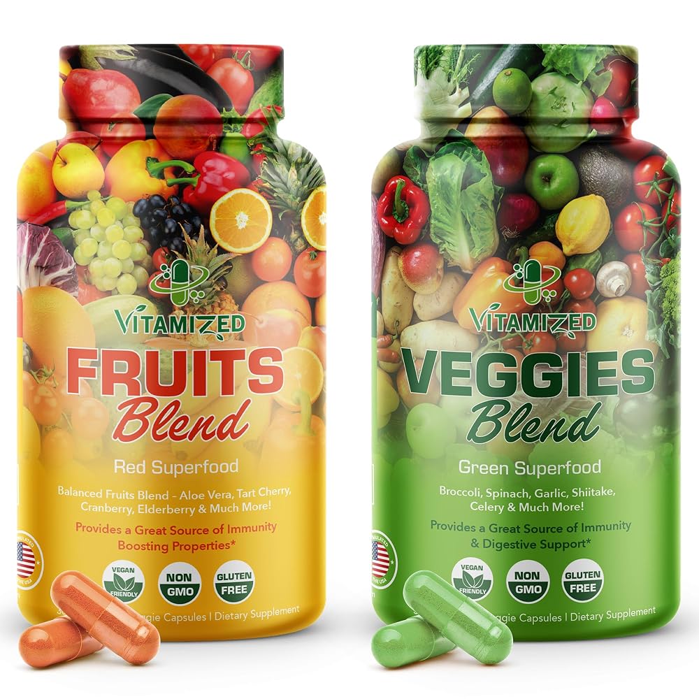 VITAMIZED 38 Fruits and Vegetables Supplement - 180 Capsules