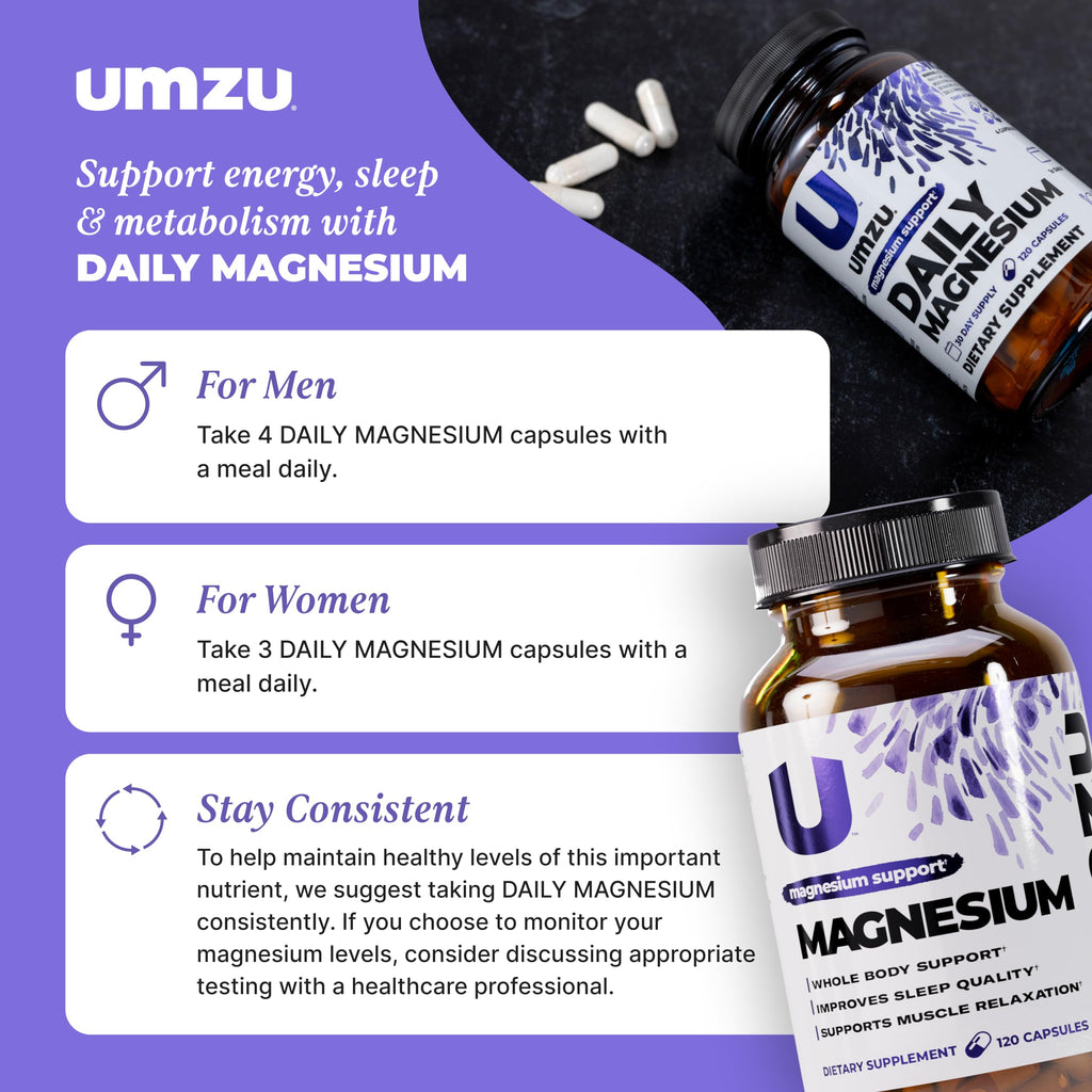 UMZU Daily Magnesium Complex Capsules - 120 Count - image 6