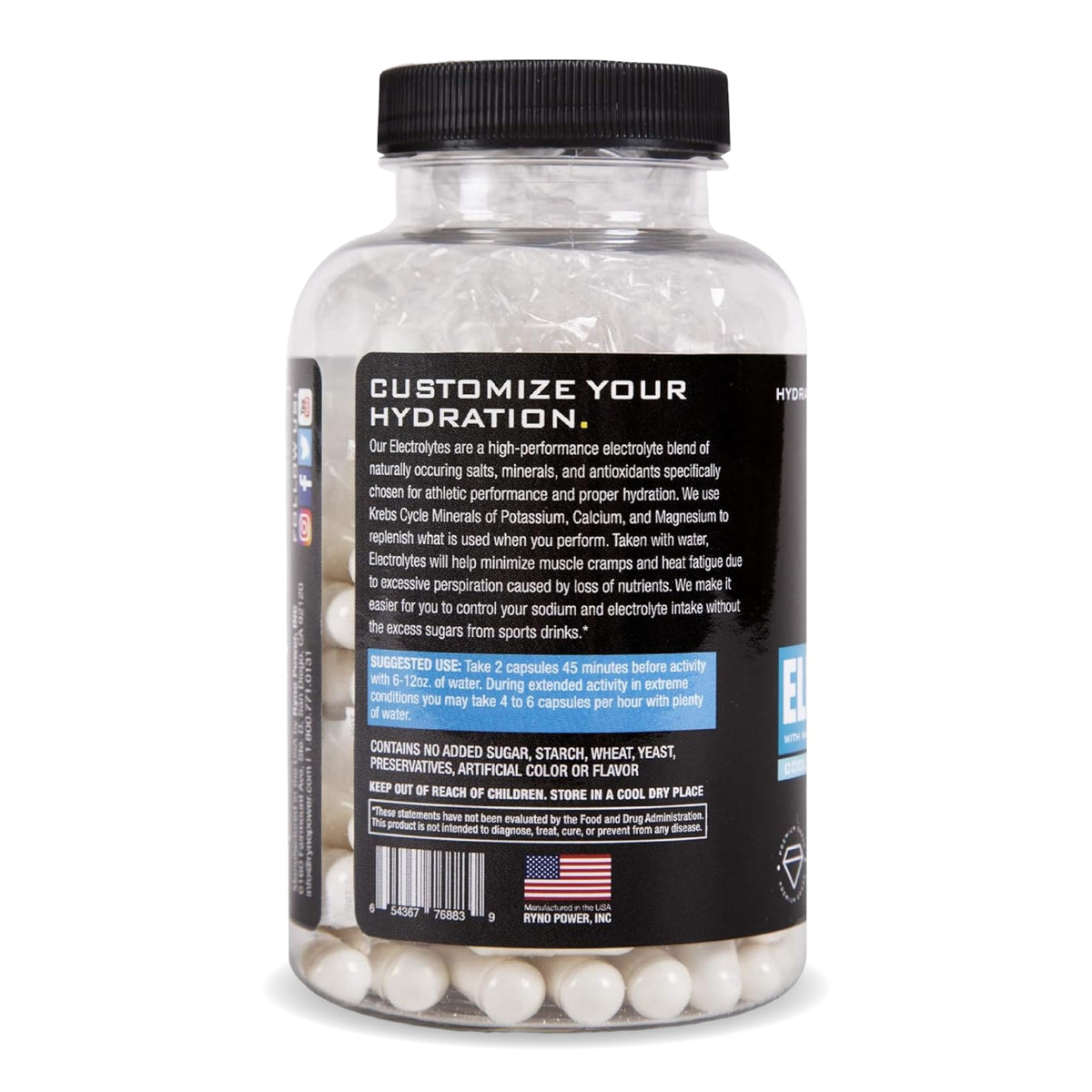 Ryno Power Electrolytes Supplement - 100 Vegetarian Capsules - image 3
