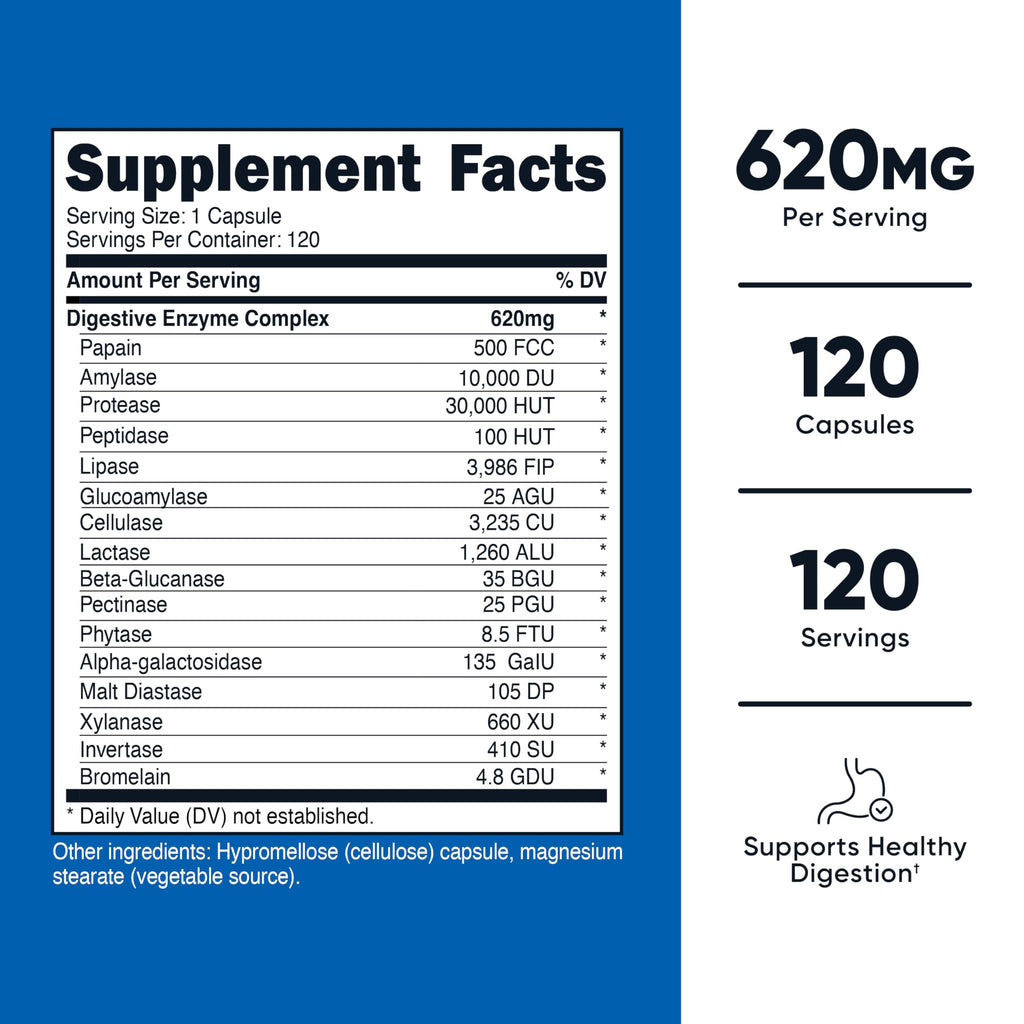 Nutricost Digestive Enzymes 335mg