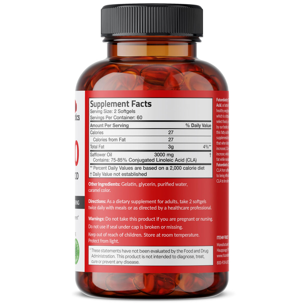 Futurebiotics CLA 3000 Conjugated Linoleic Acid - 120 Softgels - image 2