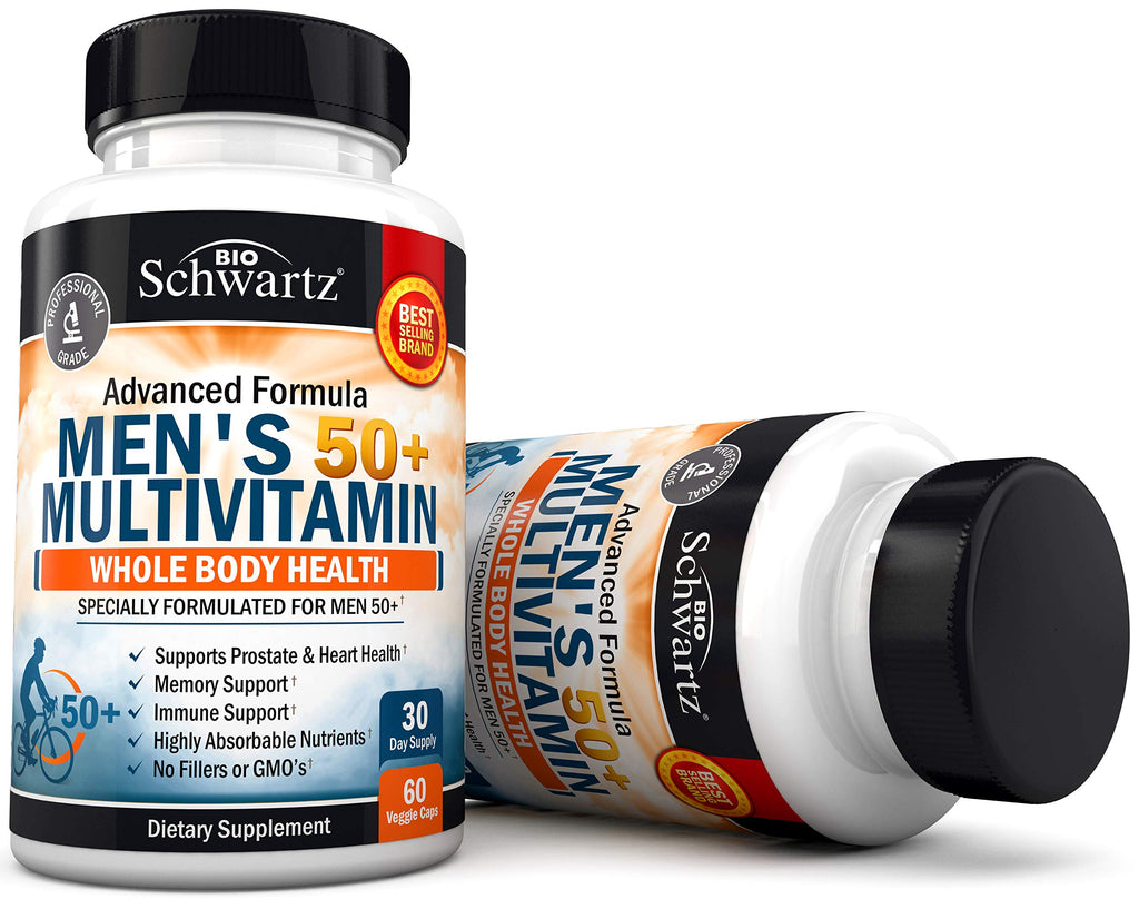 BioSchwartz Mens Multivitamin with Vitamin C A B D3 E Zinc for Immune