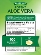Nature's Truth Aloe Vera Softgels - 100 Count - image 2