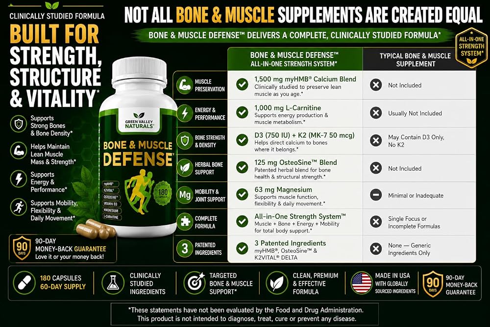 GREEN VALLEY NATURALS Bone and Muscle Defense