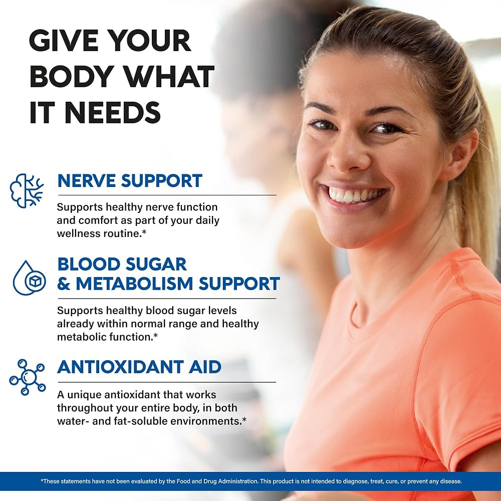 NUTRAHARMONY Alpha Lipoic Acid 600mg - ALA Supplement Antioxidant