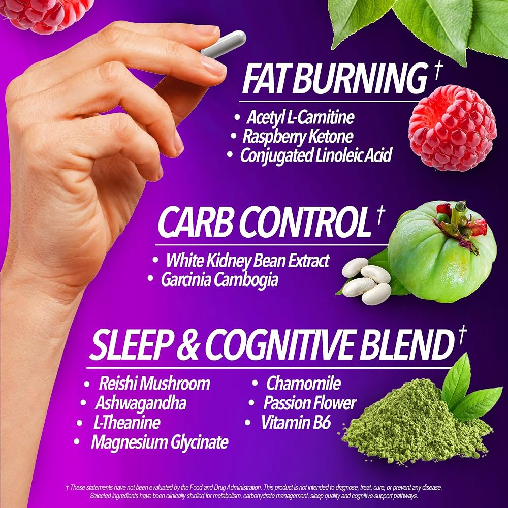 Stripfast5000 Night Bullets Stim-Free Nighttime Fat Burner - 60 Capsules - image 3