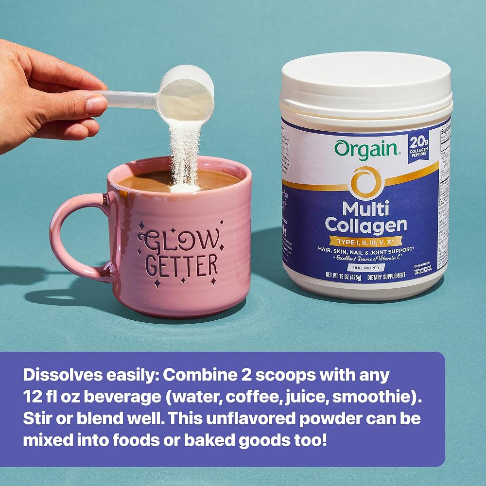 Orgain Multi Collagen Peptides Powder Unflavored - 15 oz - image 7