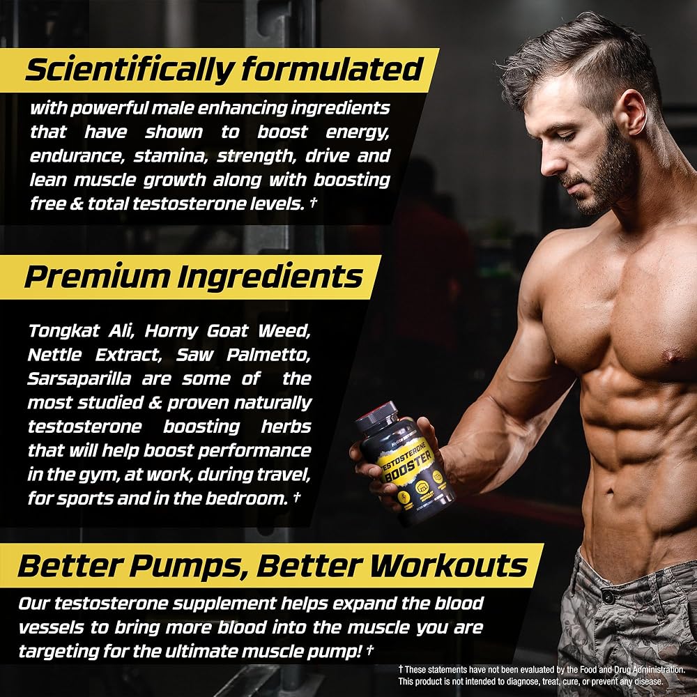 HYLITE NUTRITION Testosterone Booster for Men - 120 Capsules - image 3
