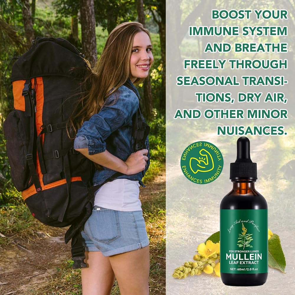 FUKEVY Mullein Leaf Extract Drops Organic Liquid - 2 Fl Oz - image 5