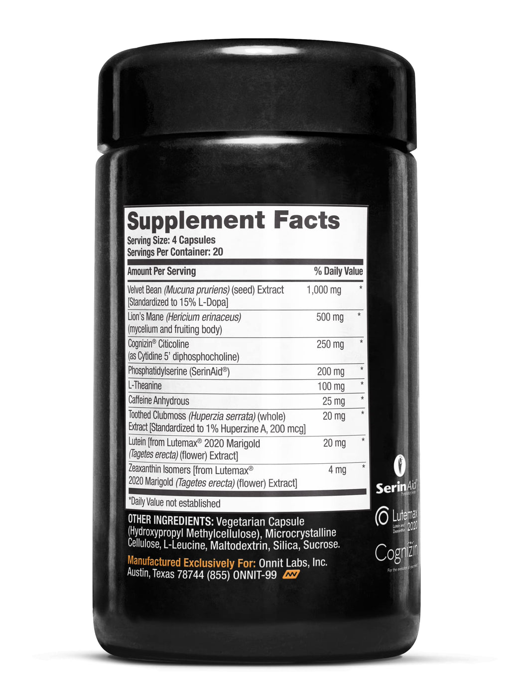 ONNIT Alpha Brain Black Label Nootropic Capsules - 80 Count - image 3