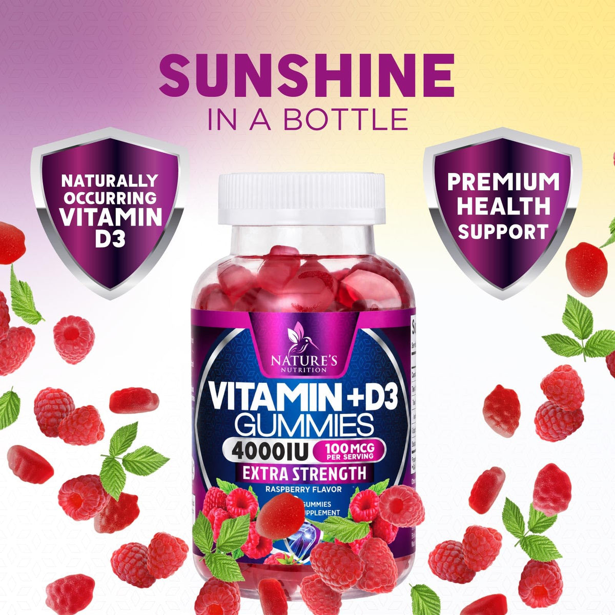 Nature's Nutrition Vitamin D3 5000 IU Gummies - 120 Gummies - image 7
