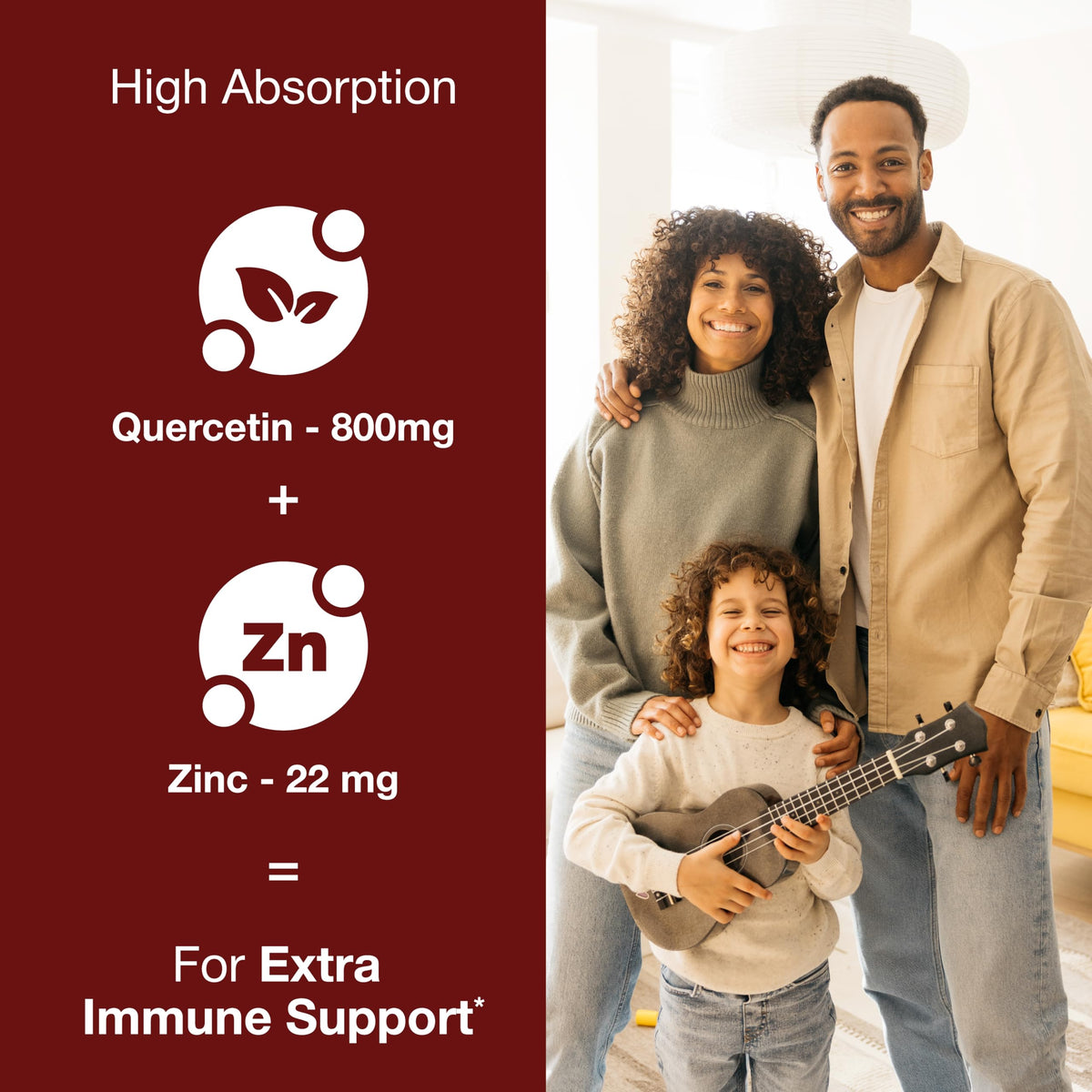 Sandhu's Zinc Quercetin Immune Support Supplement - 120 Vegetarian Capsules - image 3