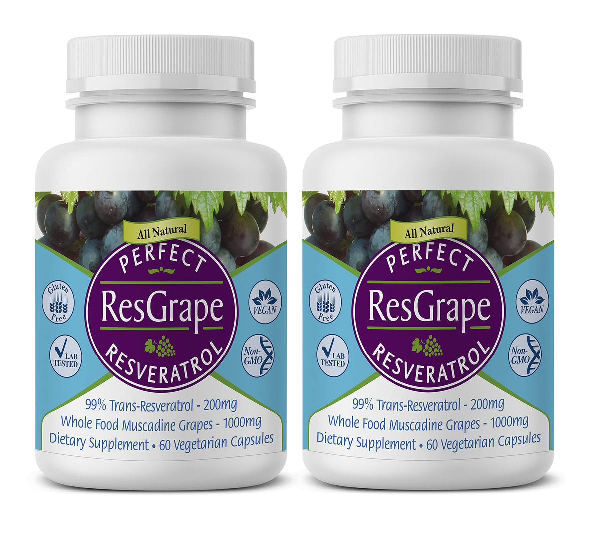 Perfect ResGrape - 99% Trans-Resveratrol & Organic Muscadine Grape