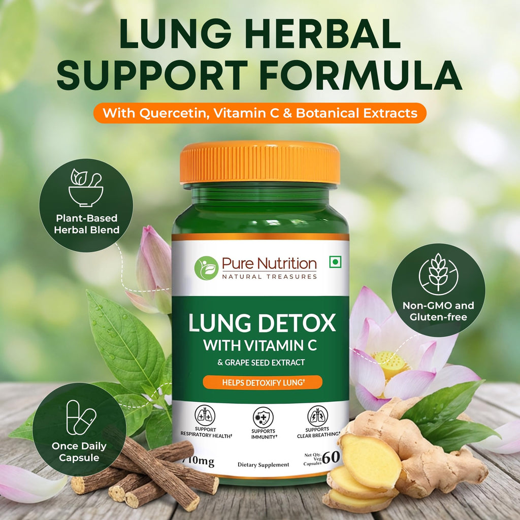 Pure Nutrition Lung Health Supplement Herbal Support - 60 Capsules - image 10