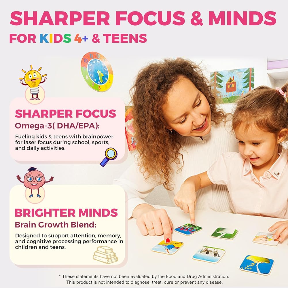 ELLAMENTZ Omega 3 Gummies for Kids 4+