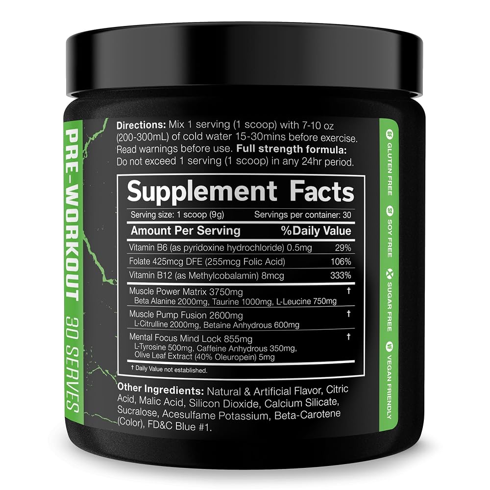 JNX SPORTS The Shadow! Strong Pre Workout, High Stim, 30 Servings